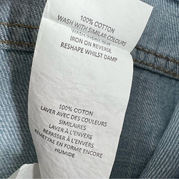 Nasty Gal Two Tone Distressed Mom Jeans NWT - Picture 8 of 9